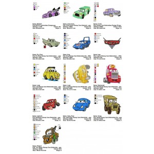 Collection 13 Disney Cars Embroidery Designs 01